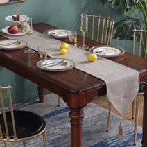 알럽홈 올리비아 단색 테이블러너, 베이지, 30 x 180 cm