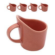 달소금 예쁜 도자기 파스텔 종이컵 홀더 5p, 라이트코랄