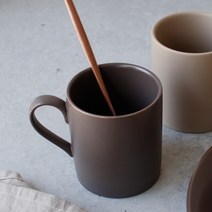 에크렌 무광 머그컵 280ml, 다크브라운, 1개