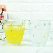 파빌리온 유리 머그컵 350ml, 투명, 2개