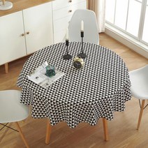 마켓감성 패브릭 홈 원형 테이블보, 타입6, 100cm