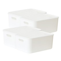 보노하우스 아이엠 리빙박스 수납정리함 M 15.8L, 화이트, 4개