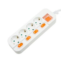 루넥스 메인개별 접지 멀티탭 4구 LM-405SG, 4.5m, 1개