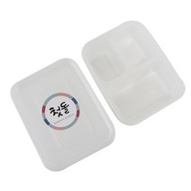 미니 PP내열 1칸 일회용용기 50p + 3칸 50p + 첫돌스티커 전통 100p, 1세트