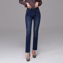 진마니아 여성용 이중직 기모 내츄럴 스판 일자 청바지 CM9W05