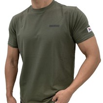 허그본 남성용 태극 데일리 머슬핏 스몰로고 반팔 티셔츠