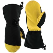 나야스타일 겨울용 벙어리 방한장갑 DJRO-17-1, 옐로우