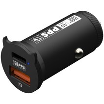 루트플러스 45W PPS 초고속 차량용충전기 2포트, RTC-CC450, 블랙