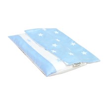 베이비큐 타이백 좁쌀베개 + 커버 2p, 블루