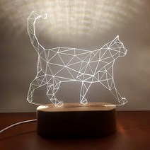 옆동네몰 LED 밝기조절 감성무드등 걷는고양이 대 + 밝기조절스위치, 혼합색상