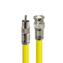 에이치디탑 RCA TO BNC 5C 동축 케이블 옐로우 2m, HT-ZYCB020