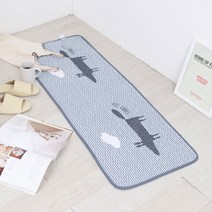 더와이 여우 주방매트 2p, 연한네이비