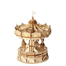 로보타임 우드 회전목마 미니어쳐 DIY TG404, 혼합색상