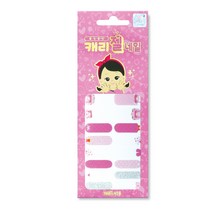 캐리소프트 젤네일 스티커, 17 반짝핑크 스텔라, 1세트