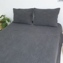 더자샵 친환경 오가닉 순면 선줄누비 패드, 차콜