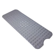 욕조 미끄럼방지 흡착 매트 100 x 40 cm, 그레이, 1개