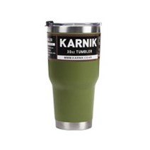 카르닉 이중진공 스테인리스 보온보냉 텀블러, 카키, 900ml
