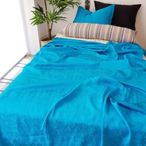 참데코 쿨링 인견 여름 냉장고 이불, 터키블루