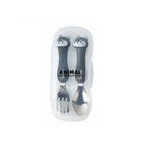 베베라팡 애니멀 스푼포크세트, 블랙 퍼피, 1세트, 스푼 + 포크 + 케이스