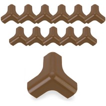 네츄럴파크 PVC 3면 코너 보호대 12p + 초강력 양면테이프, 브라운(보호대), 1세트