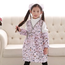 피카노 아동용 주름 방수 앞치마 + 헤어밴드 + 토시 세트