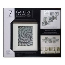 홈마인 겔러리 우드 프레임 액자 7p 세트, 블랙