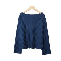 린다샵 여성용 카다피 보트넥 골지 니트 T6031K11