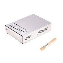 카페클럽 서랍형 넉박스 커피 찌꺼기통 + 브러쉬, SILVER(넉박스), 1세트