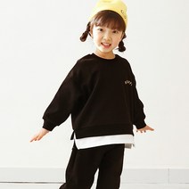 아동용 옐로하트 트레이닝복 상하의 세트