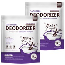 뽀솜 베이킹소다 캣리터 디오더라이저 라벤더향, 1kg, 2개