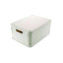 스마트킹카 접이식 정리함 중형, 접이식정리함/아이보리/중형