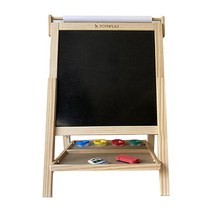 토이앤플레이 롤페이퍼걸이 장착 다기능 양면 자석 칠판 + 보드마카 + 지우개 + 분필 + 롤페이퍼 세트, 혼합색상