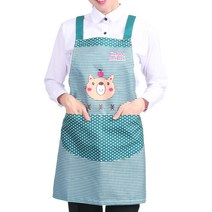 레뷰가운 곰돌이 앞치마 CAE08, 녹색, 1개