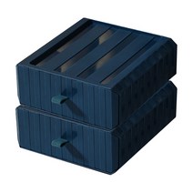 다다 뷰티 데스크 책상 정리함, navy, 2개