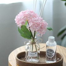 벚꽃수국 플라워 디퓨저 병 + 용액 100ml + 핑크수국 + 스틱 4p + 선물박스 세트, 5. 그린티