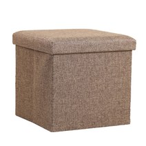 마켓A 접이식 수납 의자 보관함 S, 브라운, 1개