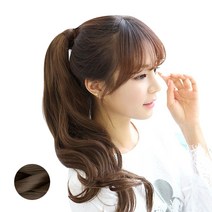 고운머리 묶음머리 포니테일 가발 러블리웨이브, 애쉬브라운, 1개