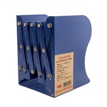 휴템 접이식 자바라 철재 책꽂이, 네이비