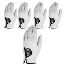 세인트나인 남성용 양피 골프장갑 왼손용 5p, 화이트