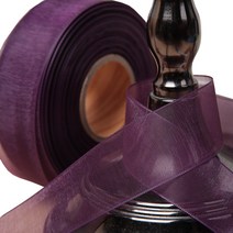 기본 오간디 리본 15mm, 진보라, 45m
