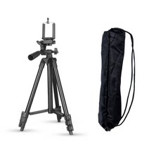 바라보고 스마트폰 DSLR 카메라 4단 삼각대 블랙 + 파우치