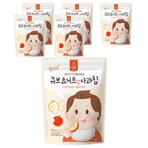 맘스미 큐브요거트랑 과일칩, 6개, 사과