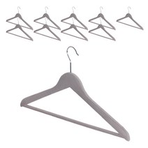 엠에프매직하우스 모라펠 논슬립 원목 벨벳 옷걸이, 그레이, 10개입