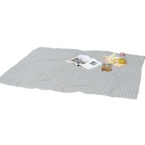 피크닉 린넨 방수 돗자리, 03. 그레이체크