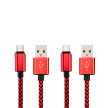 코쿼드 C타입 고속충전 숏케이블 보조배터리용 짧은 USB 스네이크 일반 2p, 20cm, 레드