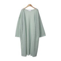 린다샵 여성용 파이키 그물 니트 롱 가디건