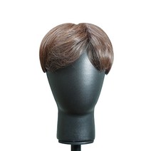 가발나라 남성 투블럭 아이롱 가르마 펌 부분가발, 브라운믹스, 1개