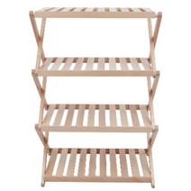 까사마루 자작나무 4단 캠핑 선반, 오크, 1개