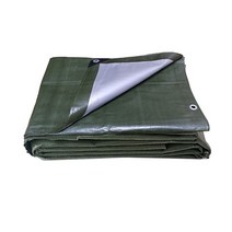 그라운드시트 양면 투톤 코팅 방수천막 2.7 x 3.6 m, OLIVE GREEN + SILVER, 1개