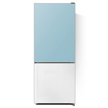 하이얼 글램 글라스 일반형냉장고 방문설치, 스카이블루 + 화이트, HRP176MDMW